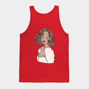 Elegant woman in a dress. Tank Top